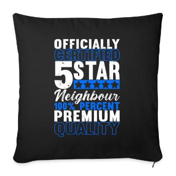 Voisins Voisins du quartier - Housse de coussin décorative 45 x 45 cm - noir - Devant
