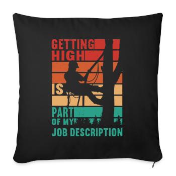 Arborist Baumpfleger - Sofakissenbezug 45 x 45 cm - Schwarz - Vorne