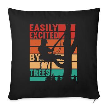 Arborist Baumpfleger - Sofakissenbezug 45 x 45 cm - Schwarz - Vorne