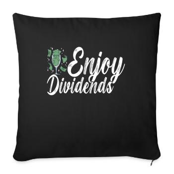 Shares Shareholder Investor - Sofa pillowcase 17,3'' x 17,3'' (45 x 45 cm) - black - Front
