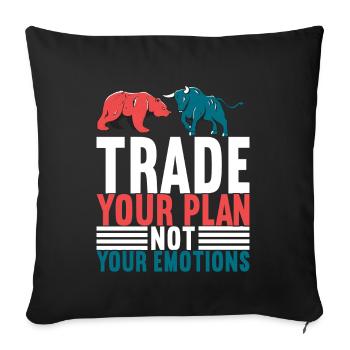 Shares Shareholder Investor - Sofa pillowcase 17,3'' x 17,3'' (45 x 45 cm) - black - Front