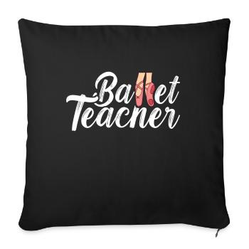 Ballet Dancers Ballet Dancers - Sofa pillowcase 17,3'' x 17,3'' (45 x 45 cm) - black - Front