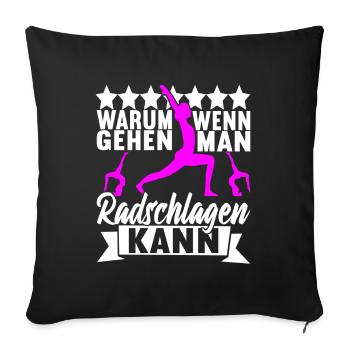 Turnen Turner - Sofakissenbezug 45 x 45 cm - Schwarz - Vorne