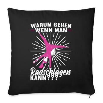 Turnen Turner - Sofakissenbezug 45 x 45 cm - Schwarz - Vorne