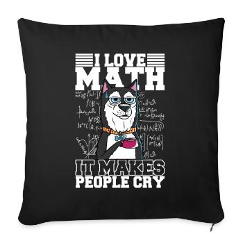 Mathe Mathelehrer - Sofakissenbezug 45 x 45 cm - Schwarz - Vorne