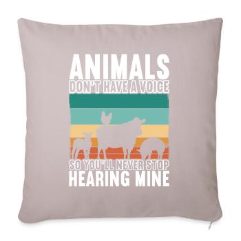 Vegan Vegetarians - Sofa pillowcase 17,3'' x 17,3'' (45 x 45 cm) - light taupe - Front