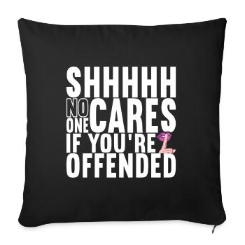 Funny sayings Funny sayings - Sofa pillowcase 17,3'' x 17,3'' (45 x 45 cm) - black - Front