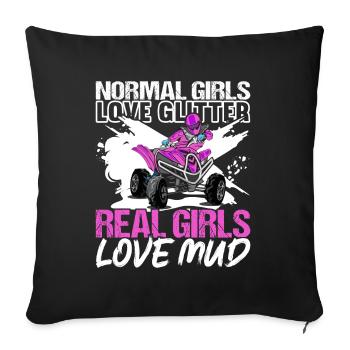 Quad Bike Quad Riders - Housse de coussin décorative 45 x 45 cm - noir - Devant