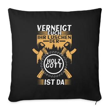 Holzfäller Förster - Sofakissenbezug 45 x 45 cm - Schwarz - Vorne