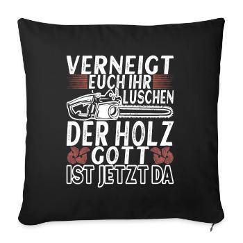 Holzfäller Förster - Sofakissenbezug 45 x 45 cm - Schwarz - Vorne