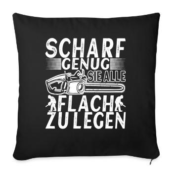 Holzfäller Förster - Sofakissenbezug 45 x 45 cm - Schwarz - Vorne