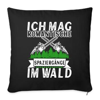 Holzfäller Förster - Sofakissenbezug 45 x 45 cm - Schwarz - Vorne