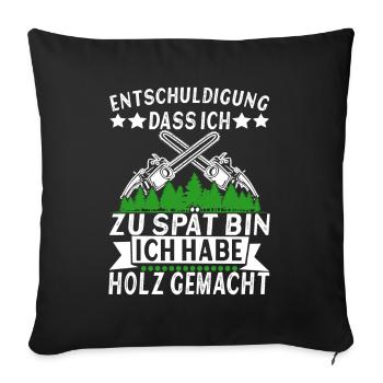 Holzfäller Förster - Sofakissenbezug 45 x 45 cm - Schwarz - Vorne