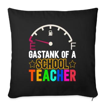 Teacher Teacher - Sofa pillowcase 17,3'' x 17,3'' (45 x 45 cm) - black - Front