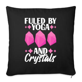 Yoga Yogi Relax - Sofa pillowcase 17,3'' x 17,3'' (45 x 45 cm) - black - Front
