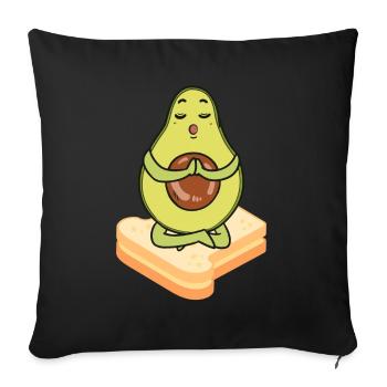 Avocado Toast - Sofa pillowcase 17,3'' x 17,3'' (45 x 45 cm) - black - Front