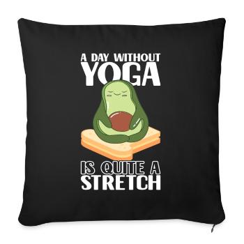 Avocado Toast - Sofa pillowcase 17,3'' x 17,3'' (45 x 45 cm) - black - Front