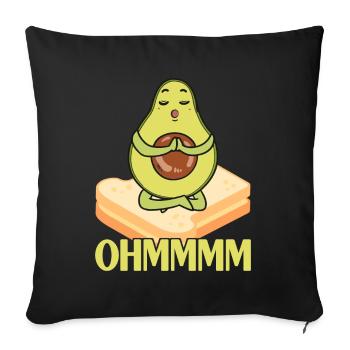 Avocado Toast - Sofa pillowcase 17,3'' x 17,3'' (45 x 45 cm) - black - Front