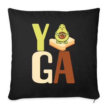 Avocado Toast - Sofa pillowcase 17,3'' x 17,3'' (45 x 45 cm) - black - Front