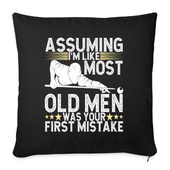 Billard de piscine - Housse de coussin décorative 45 x 45 cm - noir - Devant