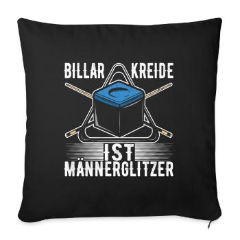 Pool Billard - Sofakissenbezug 45 x 45 cm - Schwarz - Vorne