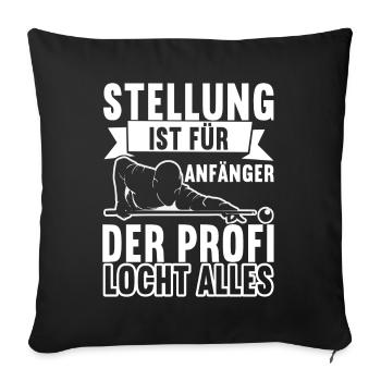 Pool Billard - Sofakissenbezug 45 x 45 cm - Schwarz - Vorne