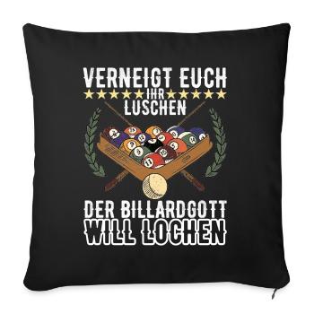 Pool Billard - Sofakissenbezug 45 x 45 cm - Schwarz - Vorne