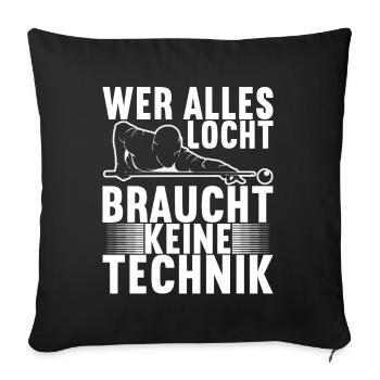 Pool Billard - Sofakissenbezug 45 x 45 cm - Schwarz - Vorne