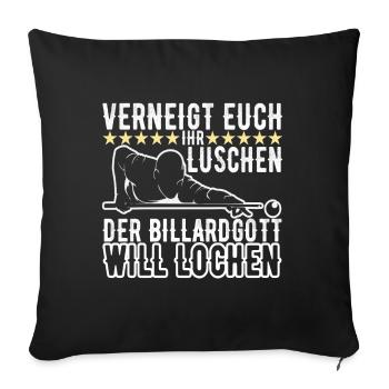 Pool Billard - Sofakissenbezug 45 x 45 cm - Schwarz - Vorne