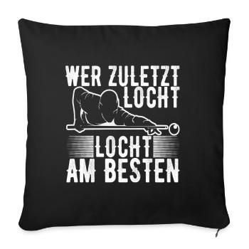 Pool Billard - Sofakissenbezug 45 x 45 cm - Schwarz - Vorne