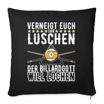 Pool Billard - Sofakissenbezug 45 x 45 cm - Schwarz - Vorne