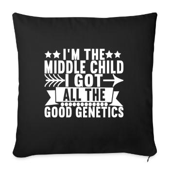 Enfants du milieu Frères et sœurs du milieu - Housse de coussin décorative 45 x 45 cm - noir - Devant