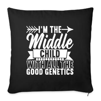 Enfants du milieu Frères et sœurs du milieu - Housse de coussin décorative 45 x 45 cm - noir - Devant