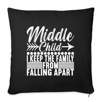 Enfants du milieu Frères et sœurs du milieu - Housse de coussin décorative 45 x 45 cm - noir - Devant