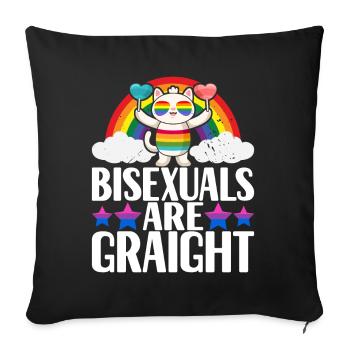 Fierté gaie LGBTQ - Housse de coussin décorative 45 x 45 cm - noir - Devant