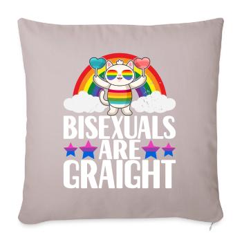 Fierté gaie LGBTQ - Housse de coussin décorative 45 x 45 cm - taupe clair - Devant
