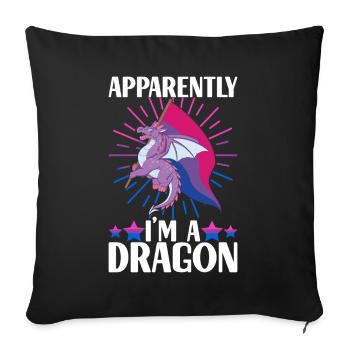 Fierté gaie LGBTQ - Housse de coussin décorative 45 x 45 cm - noir - Devant