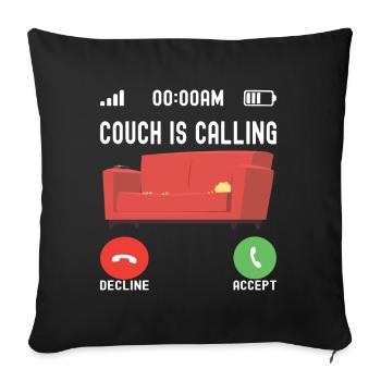 Laziness Lazy Long Shepherd Couch - Sofa pillowcase 17,3'' x 17,3'' (45 x 45 cm) - black - Front