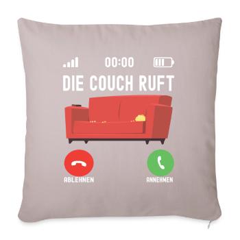 Faulheit Faulenzer Langschäfer Couch - Sofakissenbezug 45 x 45 cm - helles Taupe - Vorne
