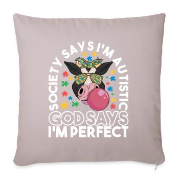 Autistic Autism Autistic - Sofa pillowcase 17,3'' x 17,3'' (45 x 45 cm) - light taupe - Front