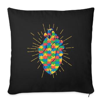 Autistic Autism Autistic - Sofa pillowcase 17,3'' x 17,3'' (45 x 45 cm) - black - Front