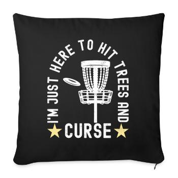 Disc Golf Disc Golfer - Sofa pillowcase 17,3'' x 17,3'' (45 x 45 cm) - black - Front