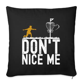 Disc Golf Disc Golfer - Sofa pillowcase 17,3'' x 17,3'' (45 x 45 cm) - black - Front