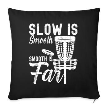 Disc Golf Disc Golfer - Sofa pillowcase 17,3'' x 17,3'' (45 x 45 cm) - black - Front