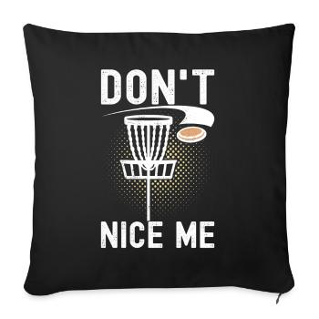 Disc Golf Disc Golfer - Sofa pillowcase 17,3'' x 17,3'' (45 x 45 cm) - black - Front