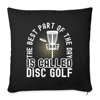 Disc Golf Disc Golfer - Sofa pillowcase 17,3'' x 17,3'' (45 x 45 cm) - black - Front