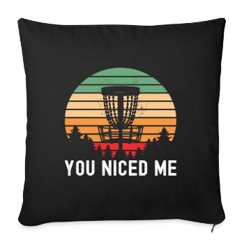 Disc Golf Disc Golfer - Sofa pillowcase 17,3'' x 17,3'' (45 x 45 cm) - black - Front