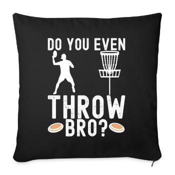 Disc Golf Disc Golfer - Sofa pillowcase 17,3'' x 17,3'' (45 x 45 cm) - black - Front