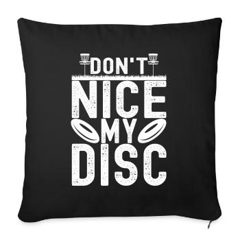 Disc Golf Disc Golfer - Sofakissenbezug 45 x 45 cm - Schwarz - Vorne