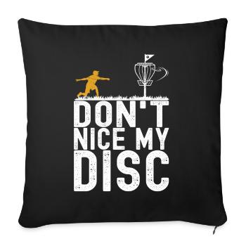 Disc Golf Disc Golfer - Sofa pillowcase 17,3'' x 17,3'' (45 x 45 cm) - black - Front